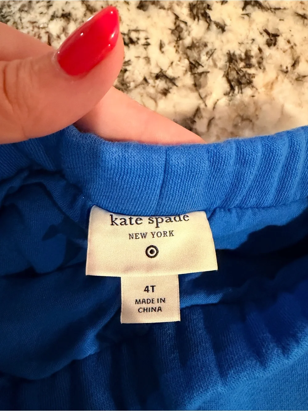kate spade Royal Blue Girls Skort with Strawberry Accent